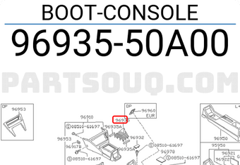 Nissan 9693550A00 BOOT-CONSOLE