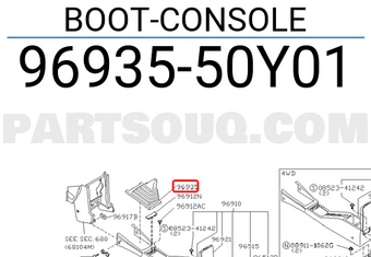 Nissan 9693550Y01 BOOT-CONSOLE