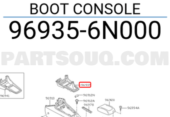Nissan 969356N000 BOOT CONSOLE