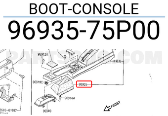 Nissan 9693575P00 BOOT-CONSOLE