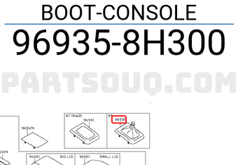 Nissan 969358H300 BOOT-CONSOLE