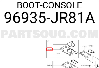Nissan 96935JR81A BOOT-CONSOLE