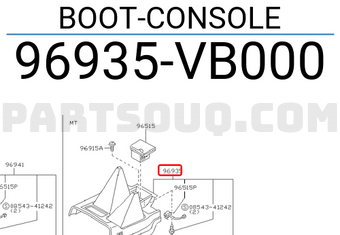 Nissan 96935VB000 BOOT-CONSOLE