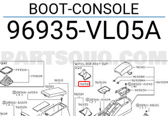Nissan 96935VL05A BOOT-CONSOLE