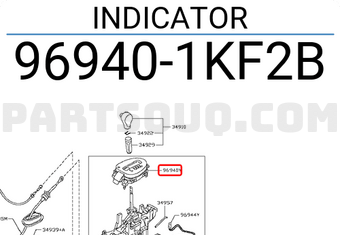 Nissan 969401KF2B INDICATOR