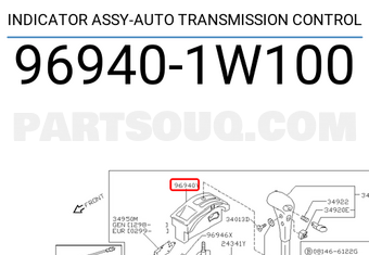 Nissan 969401W100 INDICATOR ASSY-AUTO TRANSMISSION CONTROL