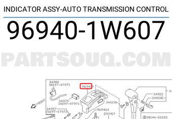 Nissan 969401W607 INDICATOR ASSY-AUTO TRANSMISSION CONTROL