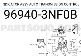 Nissan 969403NF0B INDICATOR ASSY AUTO TRANSMISSION CONTROL