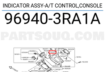 Nissan 969403RA1A INDICATOR ASSY-A/T CONTROL,CONSOLE