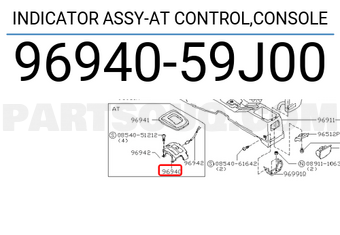 Nissan 9694059J00 INDICATOR ASSY-AT CONTROL,CONSOLE