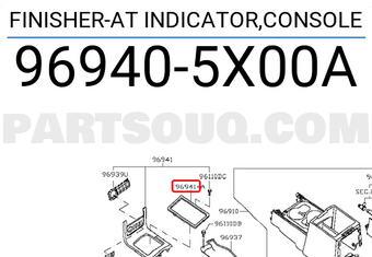 Nissan 969405X00A FINISHER-AT INDICATOR,CONSOLE
