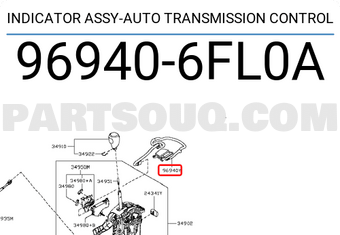 Nissan 969406FL0A INDICATOR ASSY-AUTO TRANSMISSION CONTROL