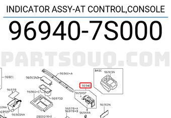 Nissan 969407S000 INDICATOR ASSY-AT CONTROL,CONSOLE