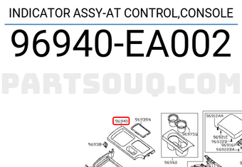 Nissan 96940EA002 INDICATOR ASSY-AT CONTROL,CONSOLE