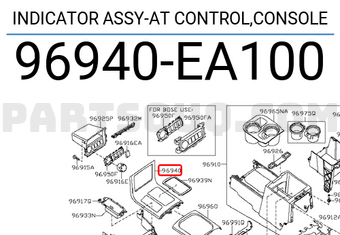 Nissan 96940EA100 INDICATOR ASSY-AT CONTROL,CONSOLE