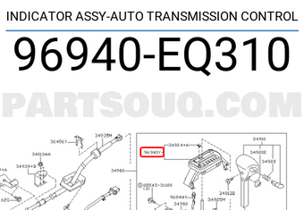 Nissan 96940EQ310 INDICATOR ASSY-AUTO TRANSMISSION CONTROL