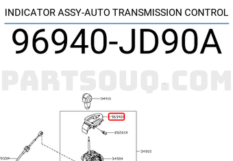 Nissan 96940JD90A INDICATOR ASSY-AUTO TRANSMISSION CONTROL