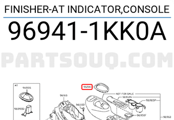 Nissan 969411KK0A FINISHER-AT INDICATOR,CONSOLE