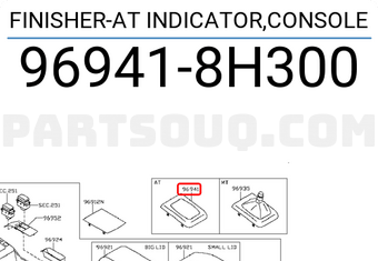 Nissan 969418H300 FINISHER-AT INDICATOR,CONSOLE