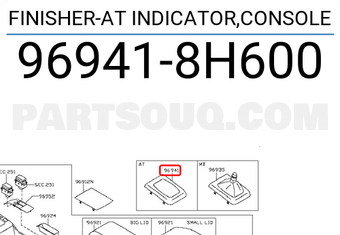 Nissan 969418H600 FINISHER-AT INDICATOR,CONSOLE