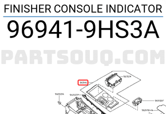 Nissan 969419HS3A FINISHER CONSOLE INDICATOR