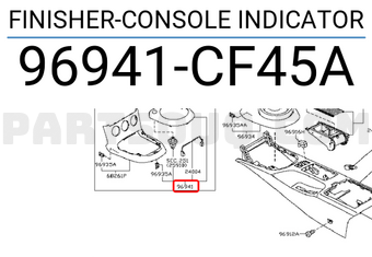 Nissan 96941CF45A FINISHER-CONSOLE INDICATOR