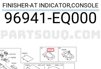 Nissan 96941EQ000 FINISHER-AT INDICATOR,CONSOLE