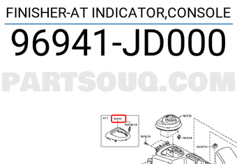 Nissan 96941JD000 FINISHER-AT INDICATOR,CONSOLE