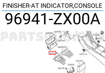 Nissan 96941ZX00A FINISHER-AT INDICATOR,CONSOLE