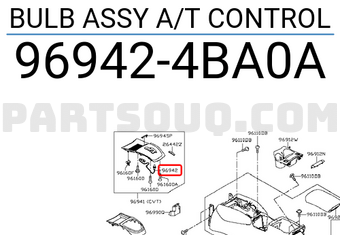 Nissan 969424BA0A BULB ASSY A/T CONTROL