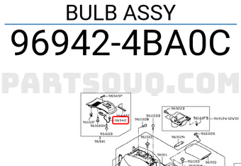Nissan 969424BA0C BULB ASSY