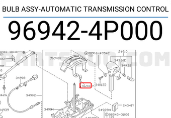 Nissan 969424P000 BULB ASSY-AUTOMATIC TRANSMISSION CONTROL