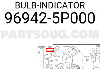 Nissan 969425P000 BULB-INDICATOR