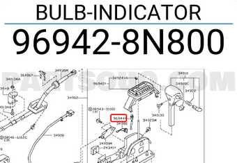 Nissan 969428N800 BULB-INDICATOR