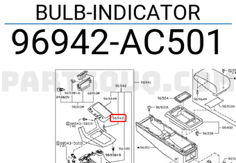 Nissan 96942AC501 BULB-INDICATOR