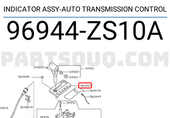 Nissan 96944ZS10A INDICATOR ASSY-AUTO TRANSMISSION CONTROL