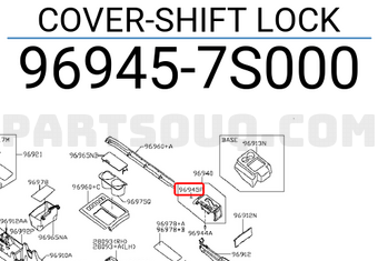 Nissan 969457S000 COVER-SHIFT LOCK