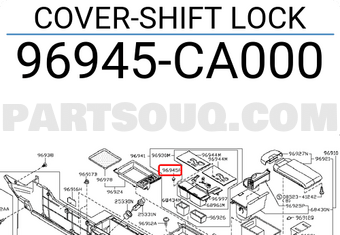 Nissan 96945CA000 COVER-SHIFT LOCK