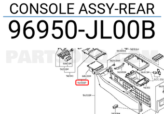 Nissan 96950JL00B CONSOLE ASSY-REAR