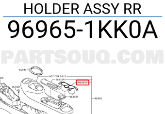 Nissan 969651KK0A HOLDER ASSY RR