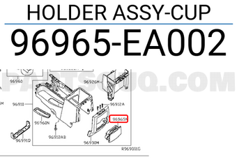 Nissan 96965EA002 HOLDER ASSY-CUP