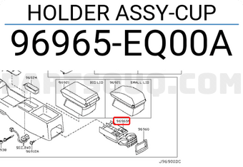 Nissan 96965EQ00A HOLDER ASSY-CUP