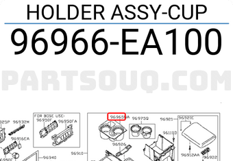 Nissan 96966EA100 HOLDER ASSY-CUP