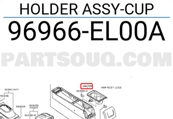 Nissan 96966EL00A HOLDER ASSY-CUP