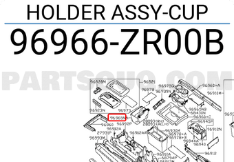 Nissan 96966ZR00B HOLDER ASSY-CUP