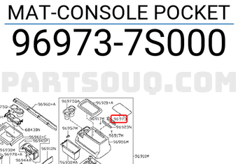 Nissan 969737S000 MAT-CONSOLE POCKET