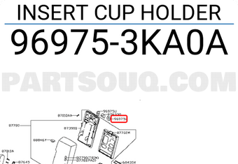 Nissan 969753KA0A INSERT CUP HOLDER