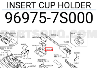 Nissan 969757S000 INSERT CUP HOLDER