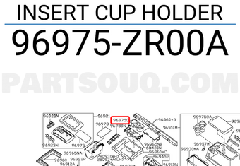 Nissan 96975ZR00A INSERT CUP HOLDER