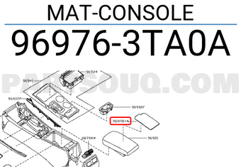 Nissan 969763TA0A MAT-CONSOLE